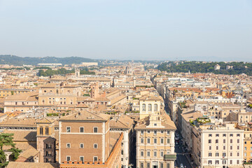 Fototapeta na wymiar a view over the city of Rome, Lazio, Italy