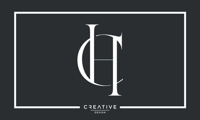 CH or HC Alphabet Letters Logo Monogram