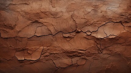 Brown clay texture, dry cracked material for carving - obrazy, fototapety, plakaty