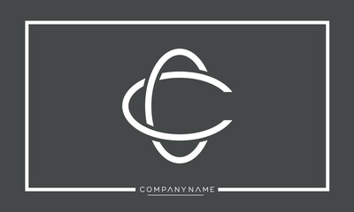 Alphabet letters CC or C Logo Monogram