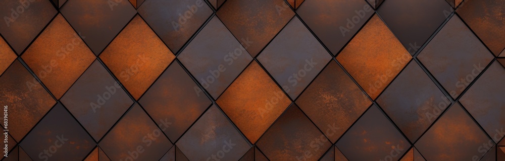 Aufkleber abstract textured background featuring a pattern of diamond shapes in warm brown and orange tones wi