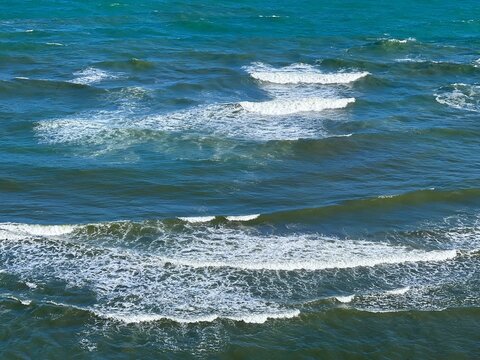Sea waves on the beach.
