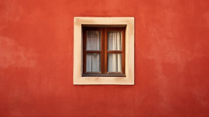  a window on the side of a building with curtains on the window sill and curtains on the outside of the window.