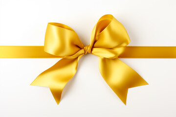 gold bow isolated on white background