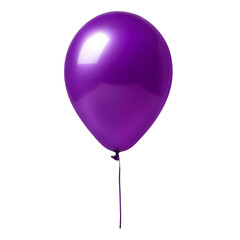 Purple balloon, isolated on a transparent background. Balloon in PNG format, holiday paraphernalia, as a symbol of a birthday or wedding.