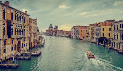 Panorama of Venice from Accademia Bridge, Italy