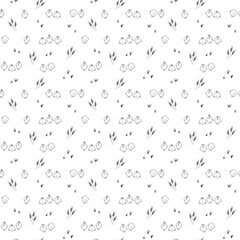 Cute chicken Seamless Pattern, Cartoon Doodle chickens Background vector Illustration
