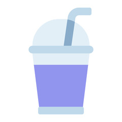 Milkshake colorful flat icon