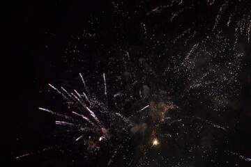 fireworks in the night sky