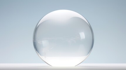  an egg shaped glass object with a light reflection on the top of the egg and a light reflection on the bottom of the egg.