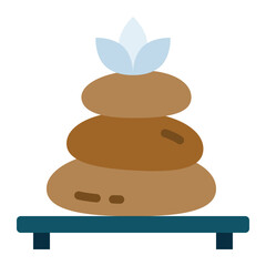 Zen Stones colorful flat icon
