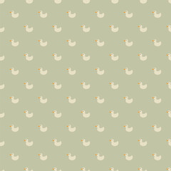 Cute rubber duck Seamless Pattern, Cartoon ducks Background vector Illustration.