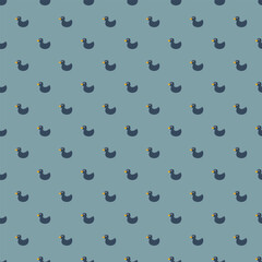 Cute rubber duck Seamless Pattern, Cartoon ducks Background vector Illustration.