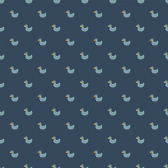 Cute rubber duck Seamless Pattern, Cartoon ducks Background vector Illustration.