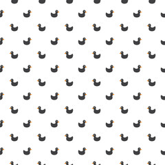 Cute rubber duck Seamless Pattern, Cartoon ducks Background vector Illustration.