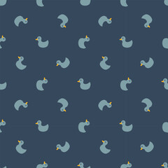 Cute rubber duck Seamless Pattern, Cartoon ducks Background vector Illustration.