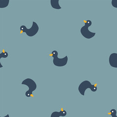 Cute rubber duck Seamless Pattern, Cartoon ducks Background vector Illustration.