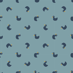 Cute rubber duck Seamless Pattern, Cartoon ducks Background vector Illustration.