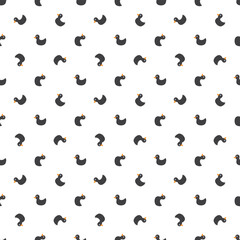 Cute rubber duck Seamless Pattern, Cartoon ducks Background vector Illustration.