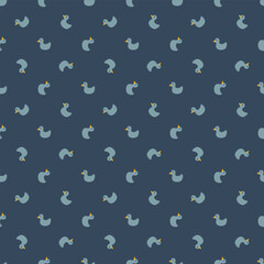 Cute rubber duck Seamless Pattern, Cartoon ducks Background vector Illustration.