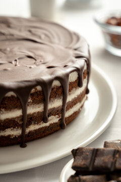 chocolate tart cake detail raw baking 