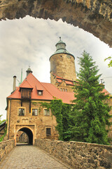 Fototapeta premium Czocha Castle ( German: Tzschocha) - a defensive castle in the village of Sucha in Poland