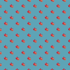 Pomegranate seamless pattern. Vegan organic eco fruit background. vector illustration