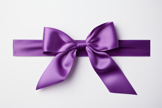 Premium Photo  Lilac ribbon bow isolated