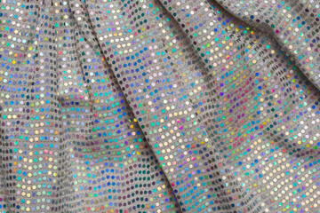 Sequined Party Dress. Colorful Sequin Background