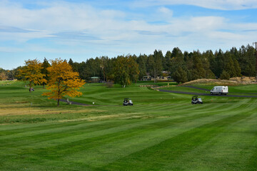 Beautiful and challenging Central Oregon golf course near Redmond and Bend. Rolling terrain with...