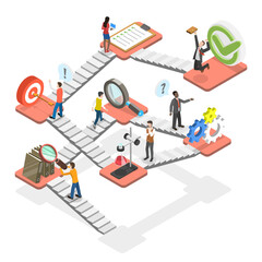3D Isometric Flat  Conceptual Illustration of Financial Audit, Analytics Business Report
