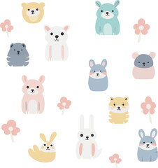 cute animal - pastel theme