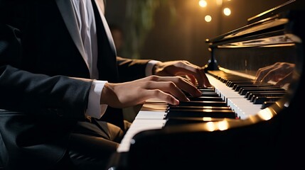 a man playing a piano