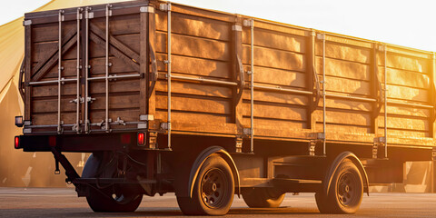 Naklejka premium Closeup of a transportation van
