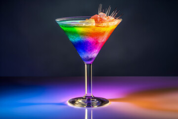 A colorful cocktail