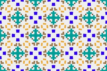 Fototapeta premium Abstract ethnic rug ornamental seamless pattern.Perfect for fashion, textile design, cute themed fabric, on wall paper, wrapping paper and home decor. Geometric pattern.