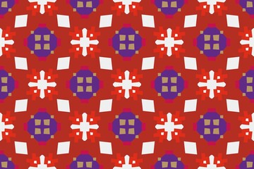 Obraz premium Abstract ethnic rug ornamental seamless pattern.Perfect for fashion, textile design, cute themed fabric, on wall paper, wrapping paper and home decor. Geometric pattern.