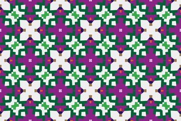 Fototapeta premium Abstract ethnic rug ornamental seamless pattern.Perfect for fashion, textile design, cute themed fabric, on wall paper, wrapping paper and home decor. Geometric pattern.