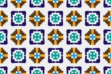 Obraz premium Abstract ethnic rug ornamental seamless pattern.Perfect for fashion, textile design, cute themed fabric, on wall paper, wrapping paper and home decor. Geometric pattern.