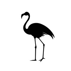 Black flamingo silhouette