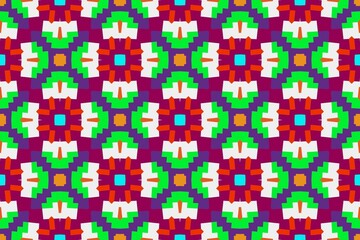 Fototapeta premium Abstract ethnic rug ornamental seamless pattern.Perfect for fashion, textile design, cute themed fabric, on wall paper, wrapping paper and home decor. Geometric pattern.