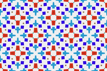 Fototapeta premium Abstract ethnic rug ornamental seamless pattern.Perfect for fashion, textile design, cute themed fabric, on wall paper, wrapping paper and home decor. Geometric pattern.