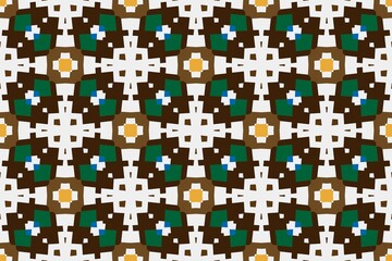 Fototapeta premium Abstract ethnic rug ornamental seamless pattern.Perfect for fashion, textile design, cute themed fabric, on wall paper, wrapping paper and home decor. Geometric pattern.
