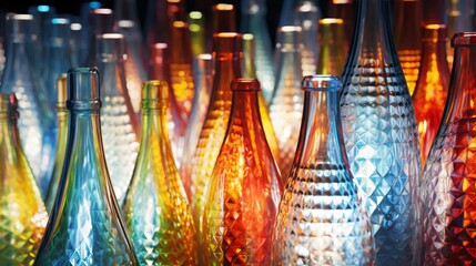 a group of glass bottles - Powered by Adobe