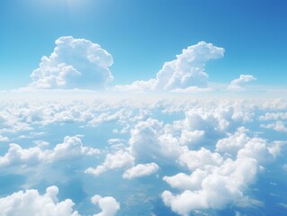 Dramatic Skyscape: Unveiling Majestic Beauty of Vast White Clouds Generative AI