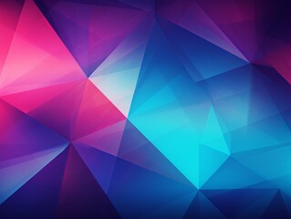 Fototapeta premium Vibrant Geometry: Explore the Colorful Symphony of Triangular Designs Generative AI