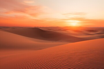 Fototapeta na wymiar Unveiling a New Day: A Spectacular Sunrise over Majestic Sand Dunes Generative AI
