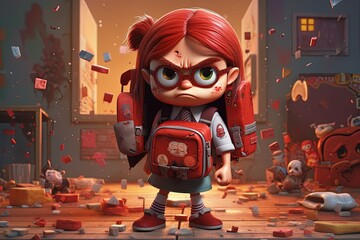 Back to school. Children preschoolers and schoolchildren going to the educational institution. The road to school, morning gatherings for school, acquiring knowledge, mining information.