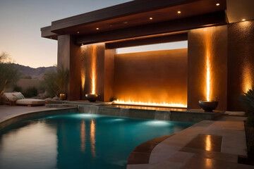 Outdoor Living Area Fire Feature Designs Concepts