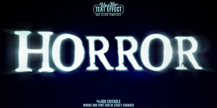 Horror Movie editable text effect, customizable scary and fear 3D font style
